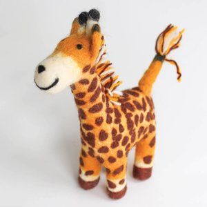 NWT Felted Wool Giraffe Nursery Baby Decor